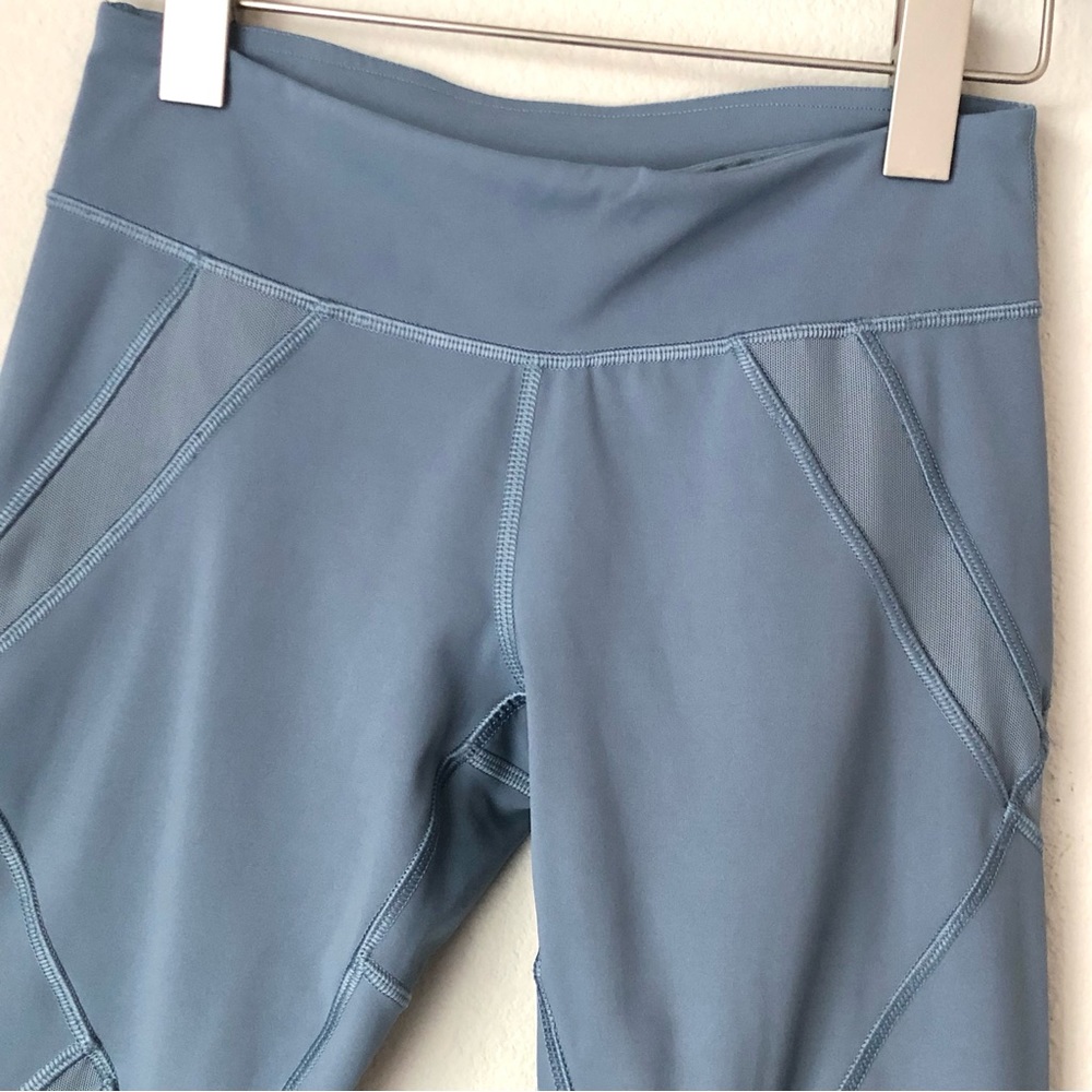 Lululemon Mesh Inset Cropped Leggings | Size 4 | Gunsmoke Blue - Picture 3 of 14